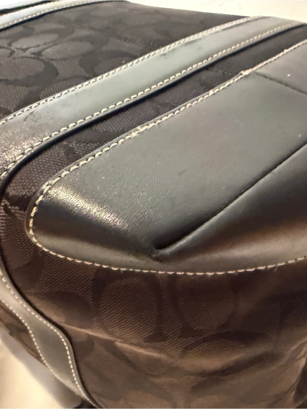Coach Signature Canvas Buckle Tote in Dark Brown, Black, Y2K era bag - Picture 11 of 15